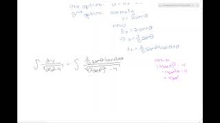 AU MATH 2012 Dr. Wilson - Section 6.2 Trig Substitution Example 2 Solution