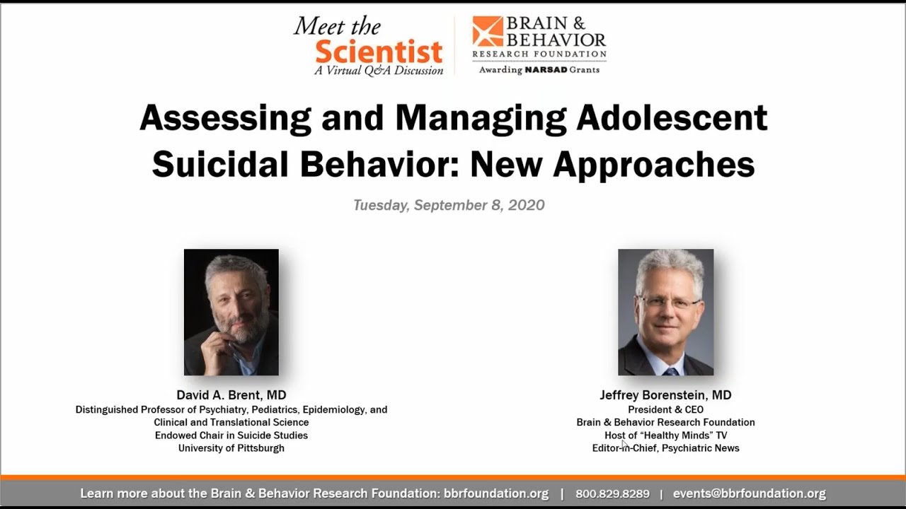 Assessing and Managing Adolescent Suicidal Behavior: New Approaches ...