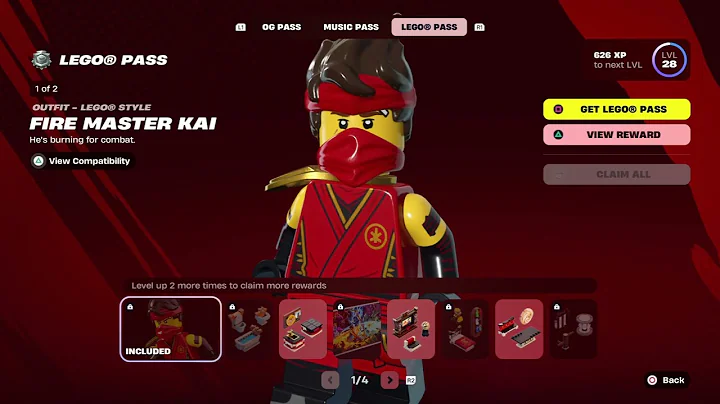 Fortnite New Lego Ninjago Battle Pass Full Showcase (Skin, Emotes and FREE Rewards)