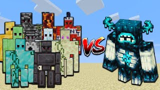 Warden vs Extra GOLEM Army / Minecraft Mob Battle 1.19