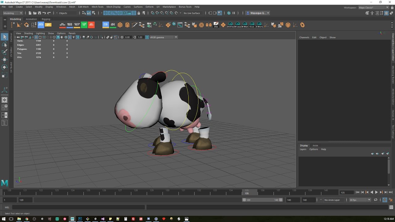 Rigging and Animating a Cartoon Cow in Maya LT - Shotgun Farmers Day ...