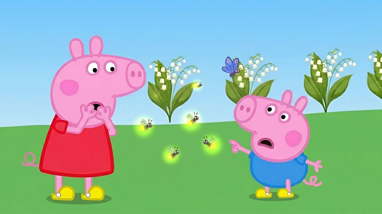 Fireflies Dancing! ✨🌼 Peppa & George’s Magical Garden Night | Funny Peppa Pig Animation