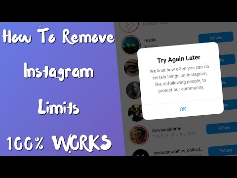 [FIX] instagram try again later problem we limit how often you can do certain things on instagram @Teconz