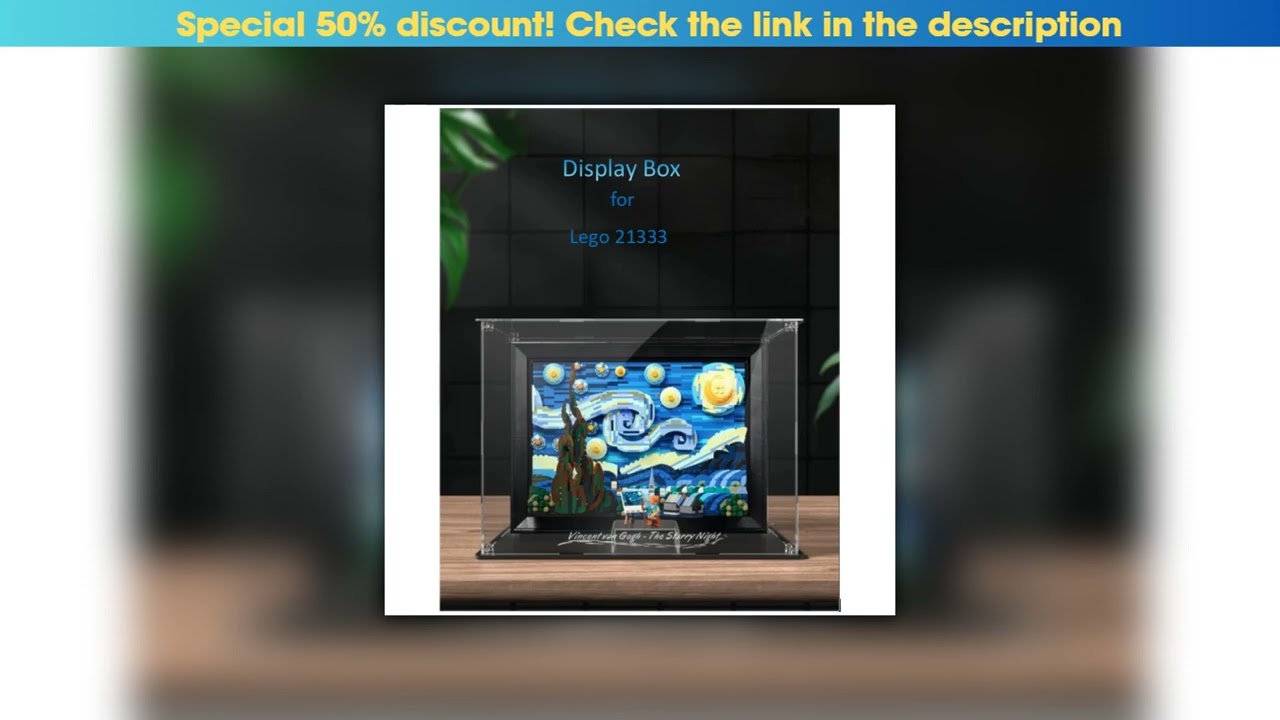 Today Only Lego 21333 Van Gogh Starry Night Oil Painting Building Block Display Box Storage Box Dus