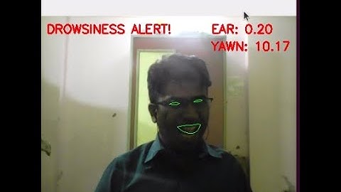 Python  detection drowsiness and  yawning