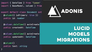 Setting up Lucid in AdonisJS | Web Programming | Lesson #17