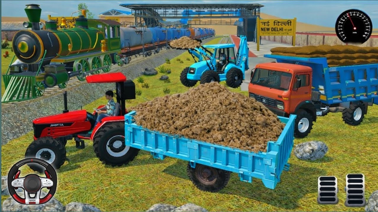 🛑JCB Tractor & Truck Heavy Loading 😱 | Real Gameplay#viral #viralvideo #gaming #gzpplay 