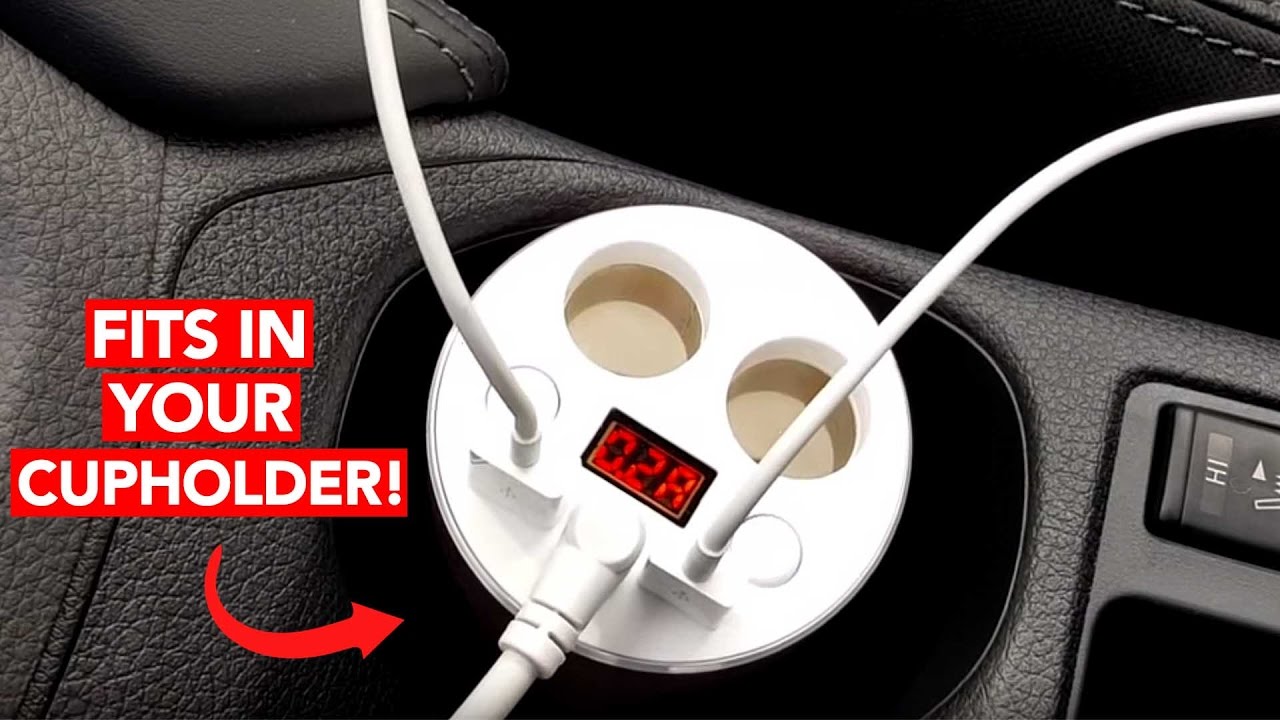Best 4Port Car Phone Charger under 15 Fits in your Cupholder! YouTube