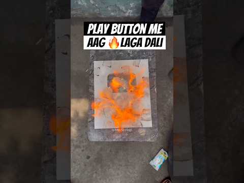 Play Button Me Aag 🔥 Laga Di #shorts #playbutton #cleaning #trending