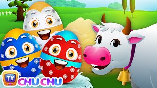 பண்ணை பிராணிகளையும் அதன் சப்தங்களையும் கற்கலாம் - ChuChu TV Tamil Farm Animals Surprise Eggs