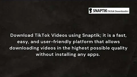 Snaptik Tiktok Downloader