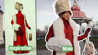 I made a Festive Regency Era Bridgerton Costume for the Holidays || Pelisse Navidad: An 1810s coat