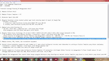 Tutorial Coverage Planning using Atoll