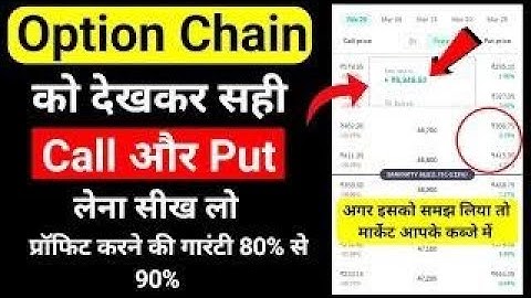 Option Chain को देखकर Call और Put लेना सीख लो   सही Entry और Exit करना भी सीख जाओगे   Option trading