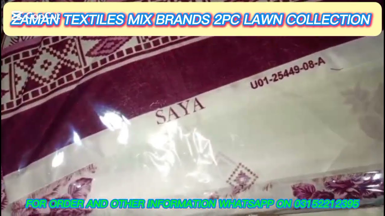 Zaman Textiles Mix Brands Lawn 2PC Collection 