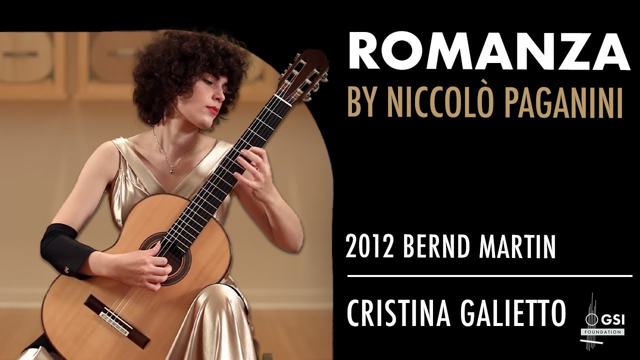 Cristina Galietto performs Niccolo Paganini's "Romanza" on a 2012 Bernd Martin classical guitar