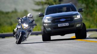 Suzuki Hayabusa vs Ford Ranger 3.2 TDCI XLT Off Road vs Audi Sport Quattro at Old SPA