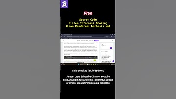 Source Code Sistem Informasi Booking Steam Kendaraan (Free Download) #Shorts