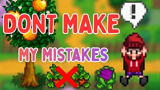 My *BIGGEST* mistakes playing Stardew Valley!