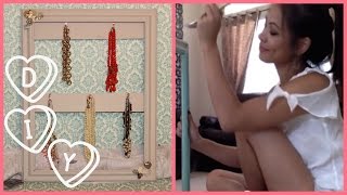 DIY Necklace Holder Using An Old Frame screenshot 4
