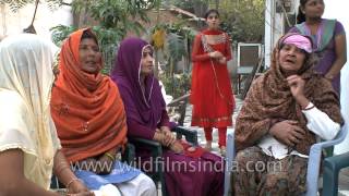 Singing kirtans on Govardhan puja