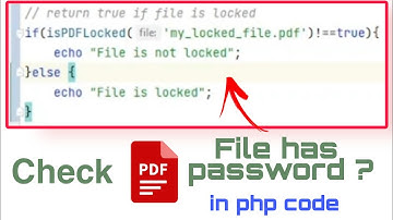 "Checking PDF File Password or not in PHP - Easy Method 100 % | 2023