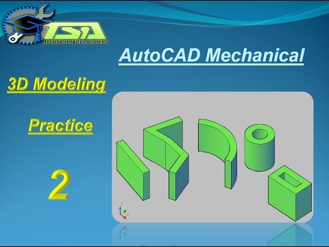 AutoCAD Tutorial Urdu Hindi Part 12 3D Drawing Modeling 2 - YouTube