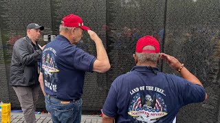 Veterans remember the fallen on the Vietnam Memorial Wall