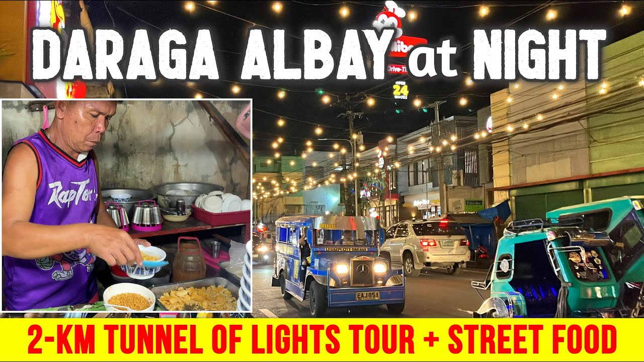 Walking in DARAGA ALBAY at NIGHT Street Food Tour & Philippines