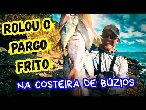 Miniatura do vídeo: PARGO ABRIU A BOCA e Rolou o FRITO! Pescaria Costeira em Búzios 🎣 #fishing #pesca #pescaria #pargo