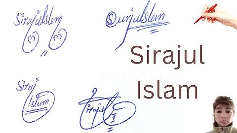 Sirajul Islam name signature with arooj