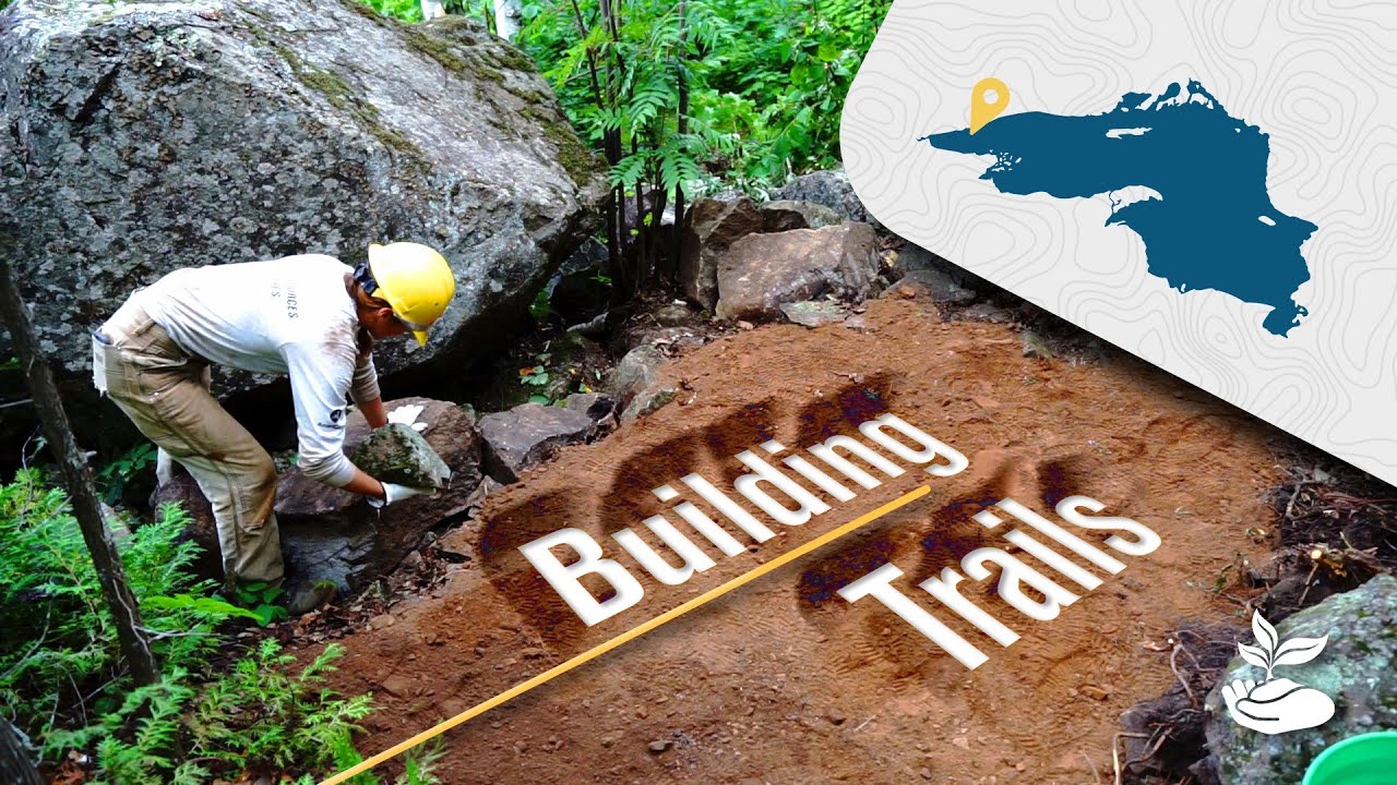 Stone Masonry on the Superior Hiking Trail with Great Lakes Trailbuilders