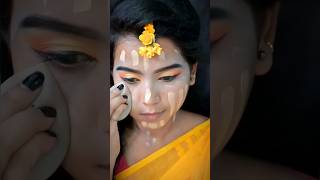 Self bridal haldi makeup tutorial 💛#shorts #youtubeshorts #selfbridalmakeup #bridalmakeup #bridal