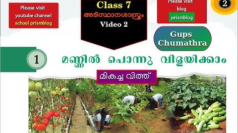 Class 7 Basic science unit 1 mannil ponnu vilayikkam video 2