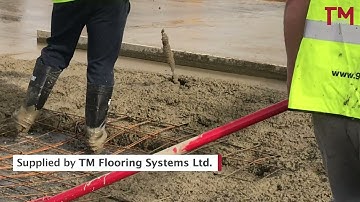 Combiform screed rail in use! Perfect solution for concrete slabs/floors.