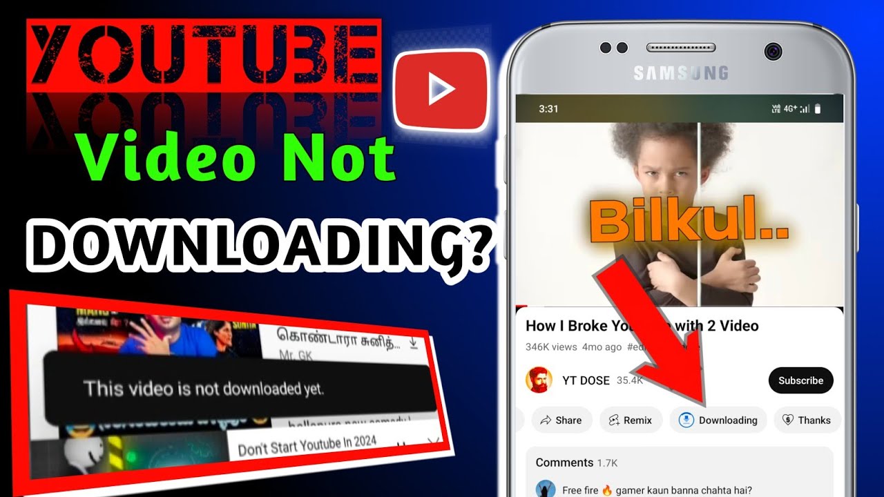 YouTube video download problem solve| How to fix youtube video download ...