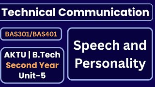 Speech and Personality