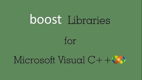 Boost libraries for MS VC++