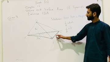 Volume of Pyramids| D2| Q3| Exercise 12A.