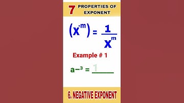NEGATIVE EXPONENT | Properties of Exponent #maths #tips #youtube #shortvideo #mathematics #algebra