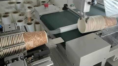 Paper Cup Laser Counter Machine inline Shrink Packaging Machine to Europe