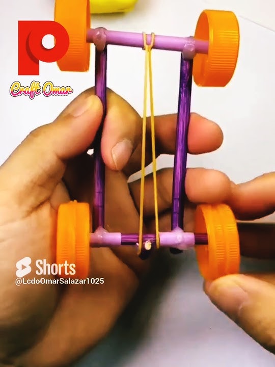 Carrito hecho con material reciclable #manualidades #diy #craft