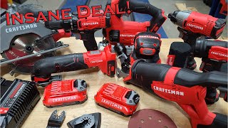 Insane Deal For DIY & New Tool Owners $279 | CRAFTSMAN V20 8-Tool 20-Volt Max Power Tool Combo Kit screenshot 2