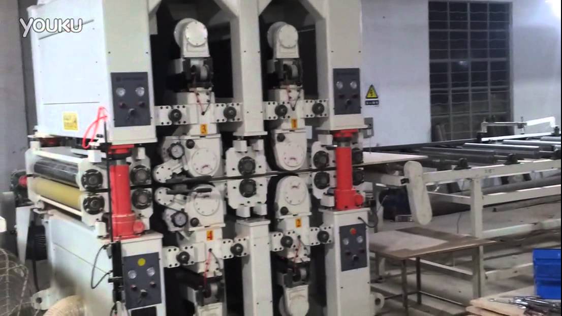 Auto Sanding machine Line - Double Face double Head. - YouTube