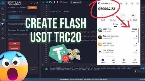 Flash USDT TRC20 | How to create usdt flash trc20 in 2025