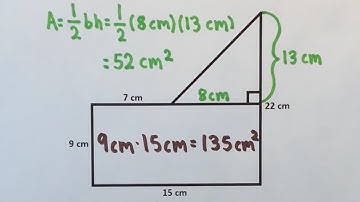 Finding the Area of a Combined Rectangle and Right Triangle