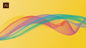 Adobe Illustrator Tutorial- how to create wavy line background with blend tool in Adobe Illustrator