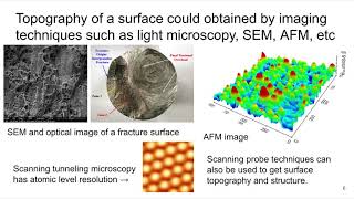 MSE 585 F20 Lecture 22 Module 1 - Introduction to Surface Characterization