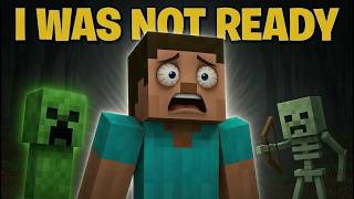 DIED 4 Times, Minecraft FOR 1ST time EVER (Java Demo Gameplay)