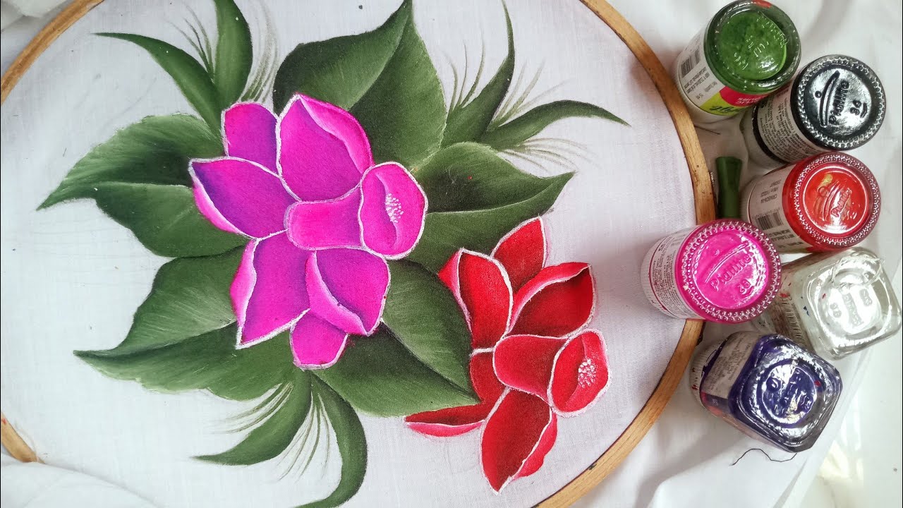 how to make a beautiful flower painting very easy and beautiful ...